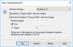 figure&nbsp;: Boîte de dialogue Impr. mosaïque/poster