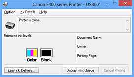 slika: aplikacija Canon IJ Status Monitor