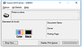 фигура: Canon IJ Status Monitor
