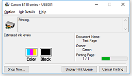 figure:Canon IJ Status Monitor