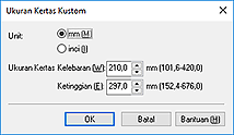 gambar: Kotak dialog Ukuran Kertas Kustom