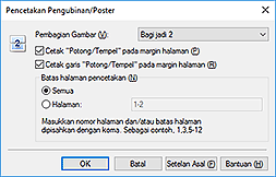 gambar: Kotak dialog Pencetakan Pengubinan/Poster