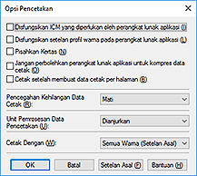 gambar: Kotak dialog Opsi Pencetakan