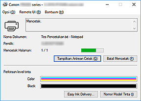 gambar: Monitor Status Canon IJ