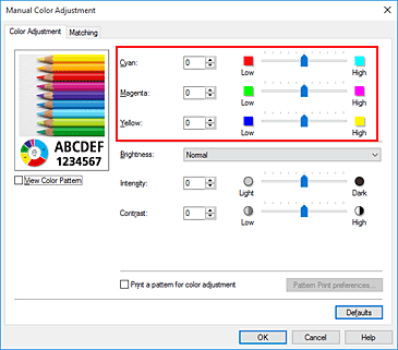 şekil:El İle Renk Ayarlama iletişim kutusunda renk dengesi