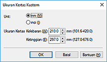 gambar: Kotak dialog Ukuran Kertas Kustom