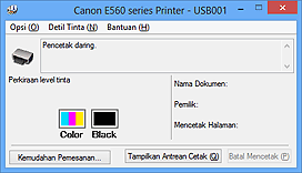 gambar: Monitor Status Canon IJ