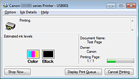 figure:Canon IJ Status Monitor