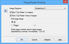 figure:Tiling/Poster Printing dialog box