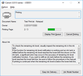 figure:Canon IJ Status Monitor