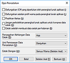 gambar: Kotak dialog Opsi Pencetakan