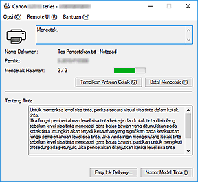 gambar: Monitor Status Canon IJ