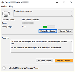 rysunek: Monitor stanu Canon IJ