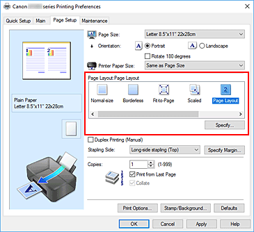 figura:Selectaţi Page Layout pentru Page Layout din fila Page Setup