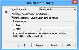 figure&nbsp;: Boîte de dialogue Impr. mosaïque/poster