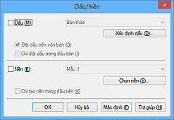 hình: Hộp thoại Dấu/Nền