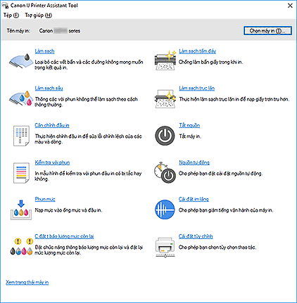 hình: Canon IJ Printer Assistant Tool