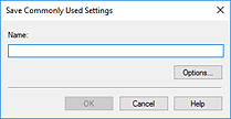 figura:Caseta de dialog Save Commonly Used Settings