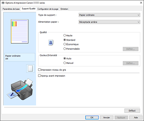 figure&nbsp;: onglet Support/Qualité
