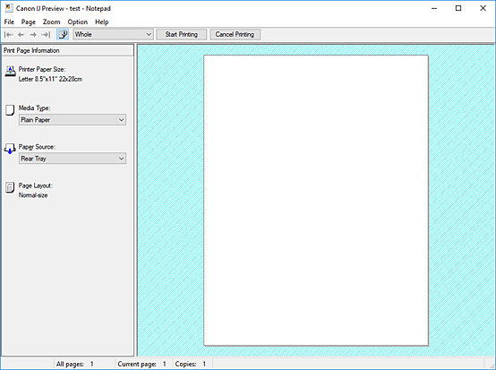 figur: Canon IJ-forhåndsvisning