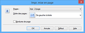 figure : Boîte de dialogue Impr. mise en page