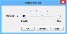 figure : Boîte de dialogue Personnalisée