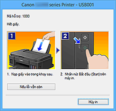 hình: Hiển thị lỗi Màn hình trạng thái Canon IJ