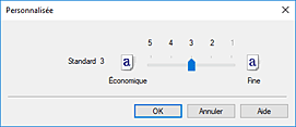 figure : Boîte de dialogue Personnalisée