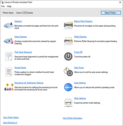 joonis: Canon IJ Printer Assistant Tool