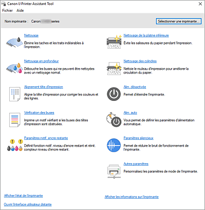 figure : Canon IJ Printer Assistant Tool