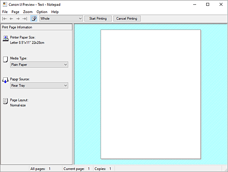 figura: Visualização Canon IJ