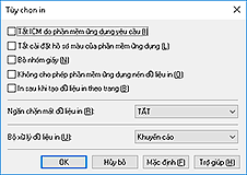 hình: Hộp thoại Tùy chọn in