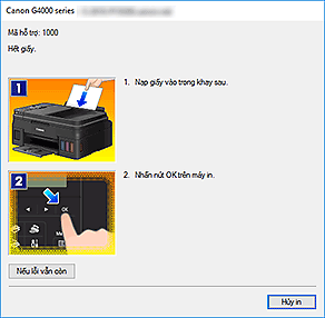 hình: Hiển thị lỗi Màn hình trạng thái Canon IJ