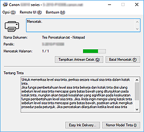 gambar: Monitor Status Canon IJ