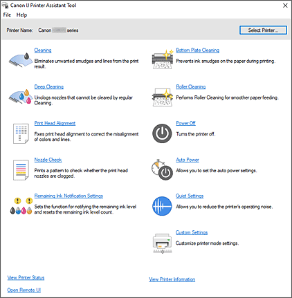 figure: Canon IJ Printer Assistant Tool