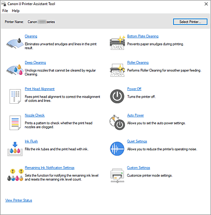 фигура: Canon IJ Printer Assistant Tool