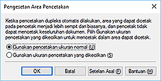 gambar: Kotak dialog Pengesetan Area Pencetakan