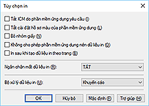 hình: Hộp thoại Tùy chọn in
