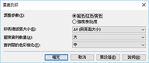 插圖：[圖案列印]對話方塊