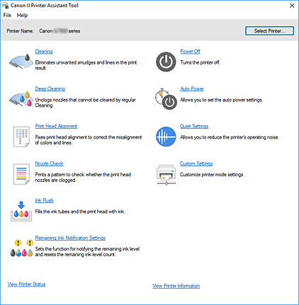 Imagen: Canon IJ Printer Assistant Tool