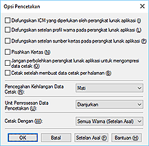 gambar: Kotak dialog Opsi Pencetakan
