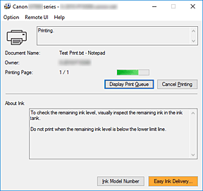 figura:Canon IJ Status Monitor