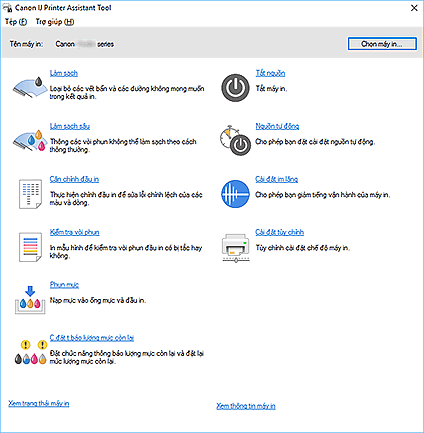 hình: Canon IJ Printer Assistant Tool