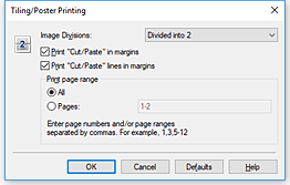 фигура: Диалогов прозорец &bdquo;Tiling/Poster Printing&rdquo;