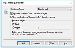 figure&nbsp;: Boîte de dialogue Impr. mosaïque/poster