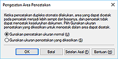 gambar: Kotak dialog Pengesetan Area Pencetakan