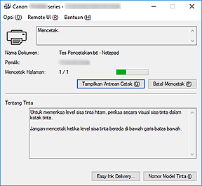 gambar: Monitor Status Canon IJ