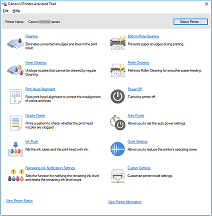slika: Canon IJ Printer Assistant Tool