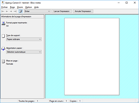 figure&nbsp;: Aperçu Canon IJ