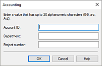 Imagen: Cuadro de diálogo Contabilidad en la pestaña Principal